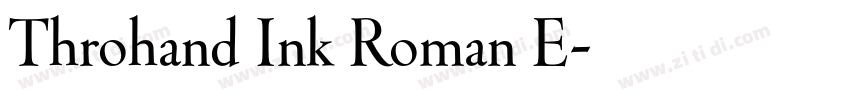 Throhand Ink Roman E字体转换